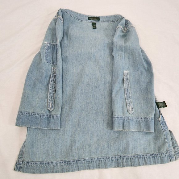 Vintage LRL JEANS CO. RALPH LAUREN Denim Tunic/Shirt Loose Fit Size M Exc. Cond. - Picture 11 of 16